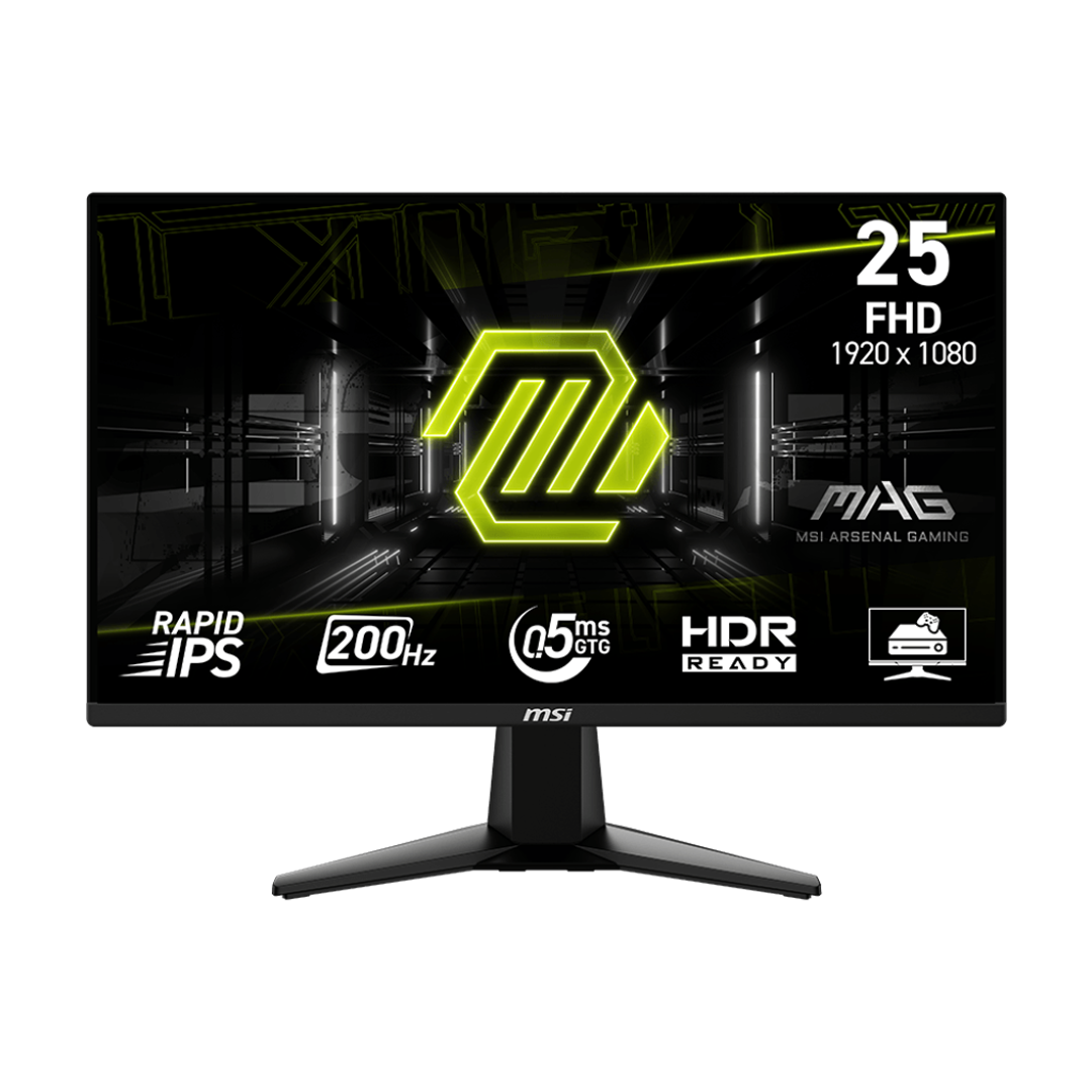 Monitor Gaming Msi Mag 255F E20 24.5" Plano 1920 X 1080 200 Hz Anti-Glare Hdmi Y Dp 9S6-3Bc21M-046