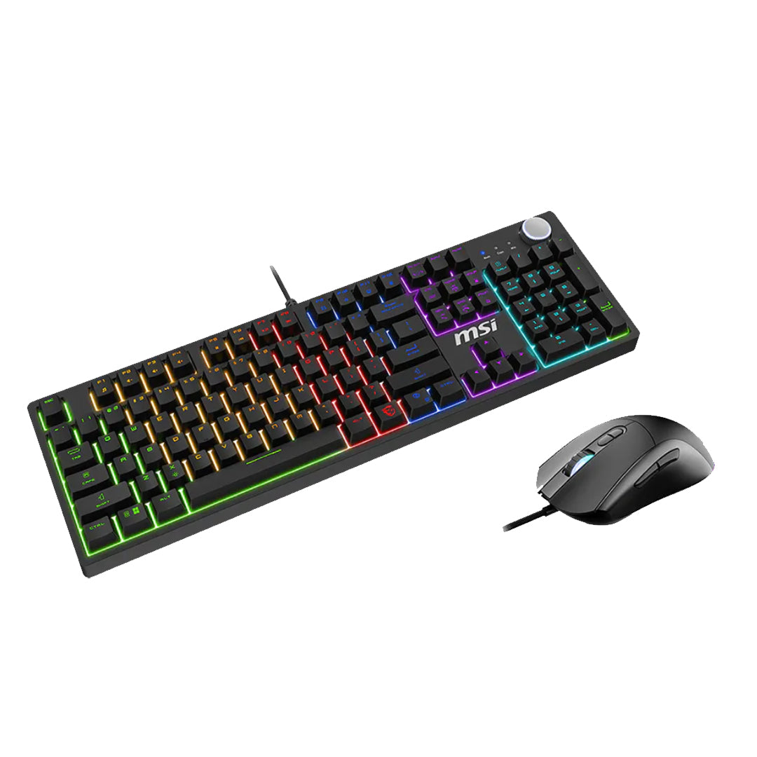 Teclado Y Mouse Gaming Rgb Msi Forge Gk320 Combo Red Us S11-04Ce204-Hh9 Negro