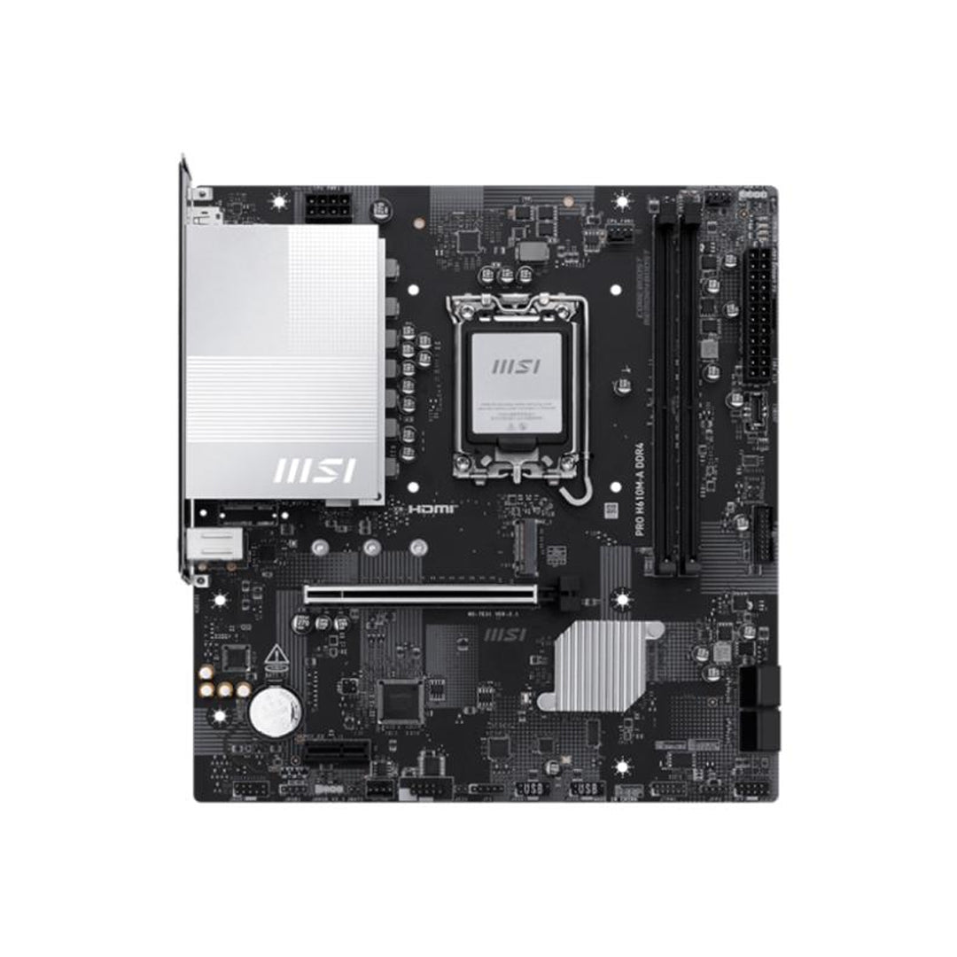 Tarjeta Madre Msi Pro H610M-A Ddr4 Lga 1700 Micro Atx 2.5G Lan 911-7E31-002 Negro