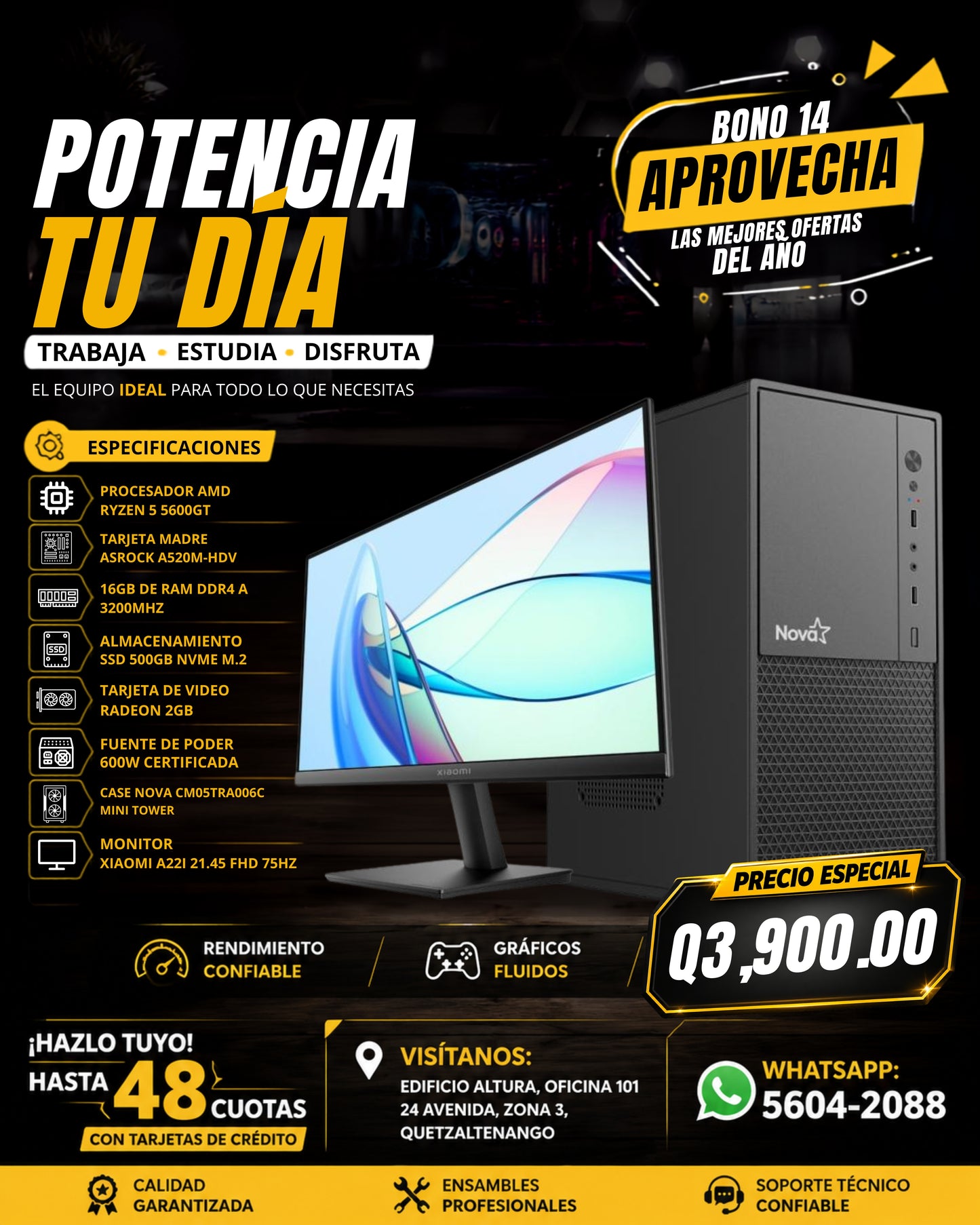 COMPÚTADORA DE OFICINA RYZEN 5