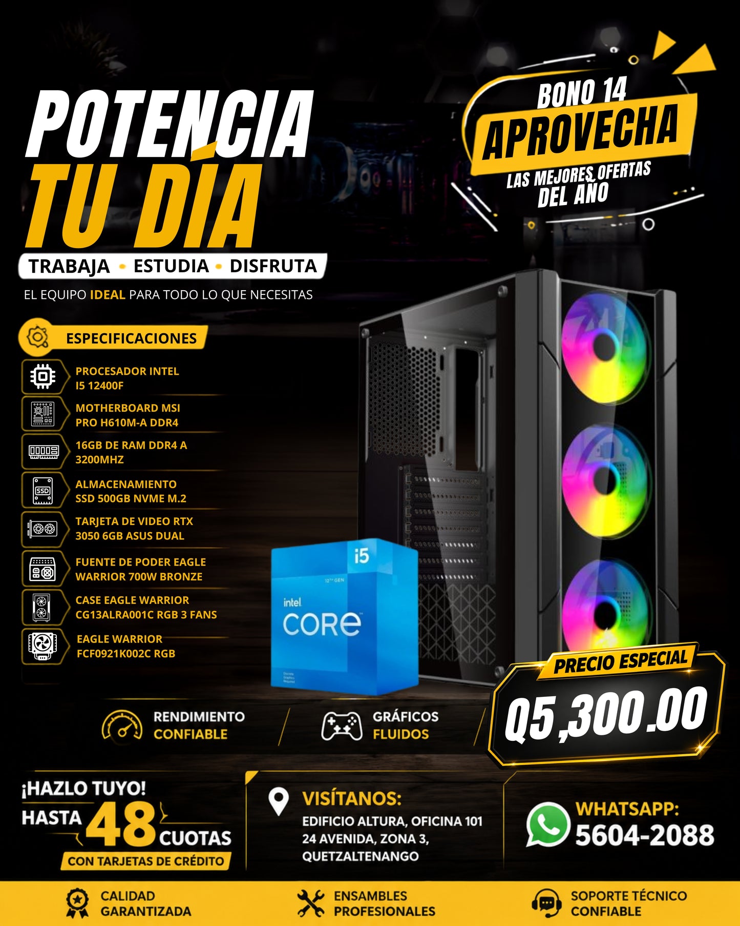 COMPUTADORA GAMER DE ENTRADA I5 3050