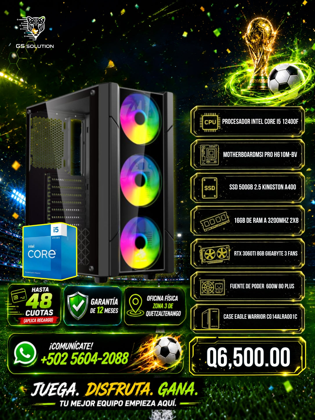 Computadora Intel I5 12th