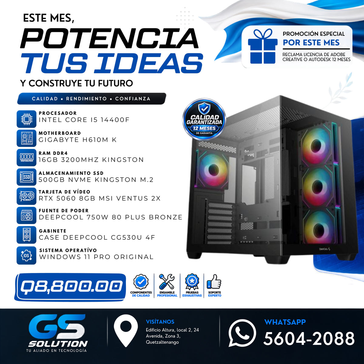 COMPUTADORA GAMA MEDIA ALTA I5