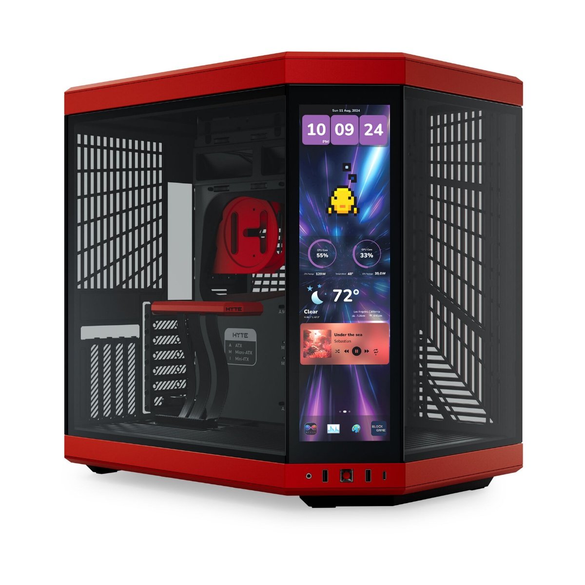 CASE HYPE Y70 TOUCH INFINITE TORRE MEDIA NEGRO Y ROJO