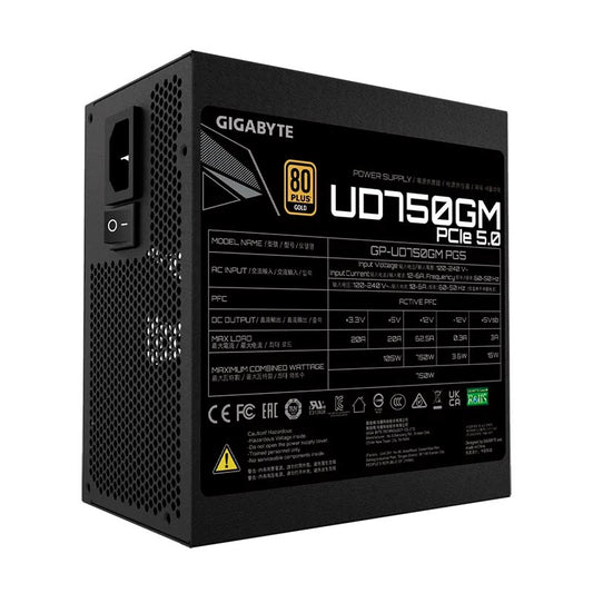 Fuente de Poder 750W Gigabyte UD750GM PG5 80 Plus Oro
