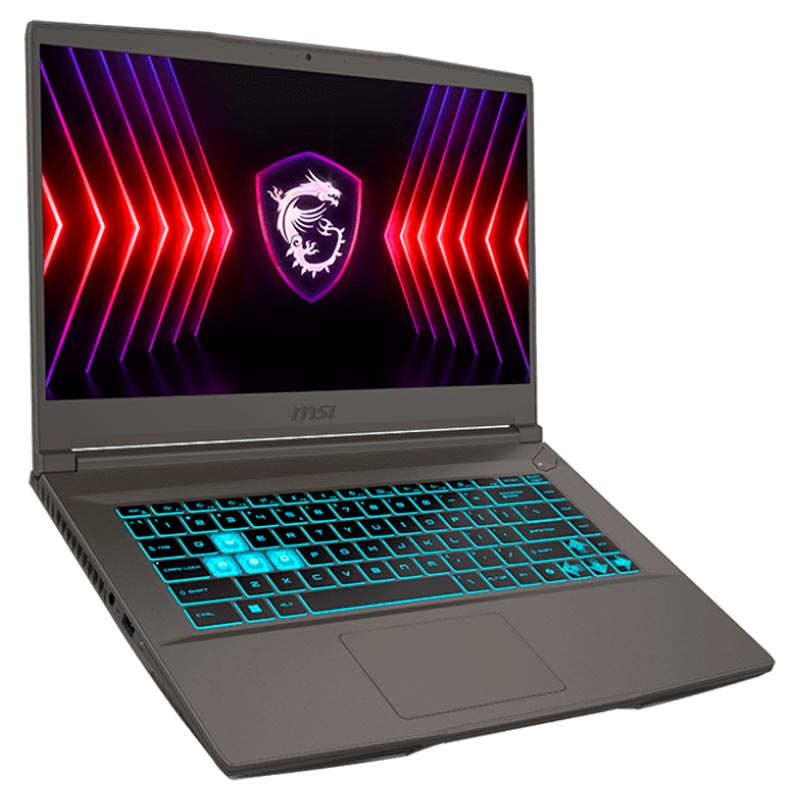 Laptop MSI Thin 15 A15 15.6" Ryzen 9 8945HS 16GB RAM 1TB SSD RTX 4060 8GB W11 Home Gris Teclado Inglés