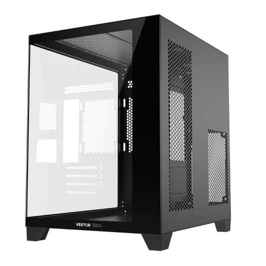 Case Gaming VektorTech QGM-570 Media Torre Vidrio Templado Micro-ATX Negro