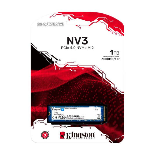SSD M.2 2280 de 1 TB Kingston NV3 PCIe NVMe a 6000 Mbps