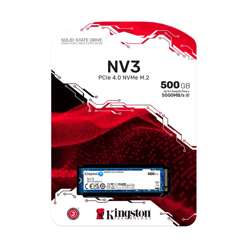 SSD M.2 2280 500GB Kingston NV3 PCIe NVMe 6000Mbps