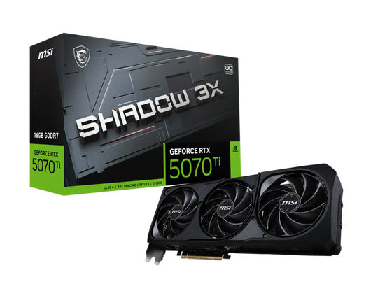 Tarjeta De Video Msi Geforce Rtx 5070 Ti 16G Shadow 3X Oc Gddr7 2497 Mhz 912-V531-465