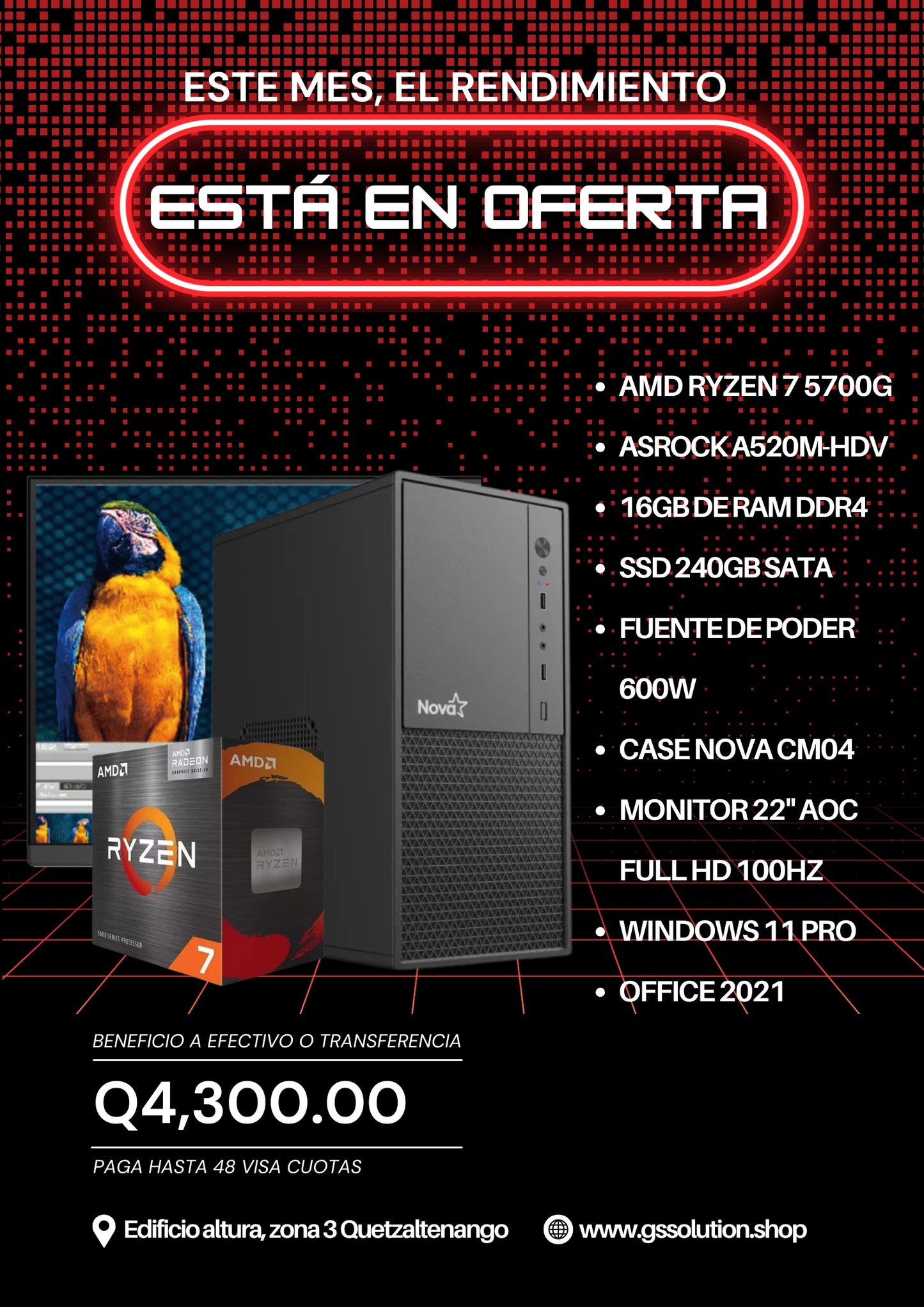 Computadora Ryzen 7 5700G