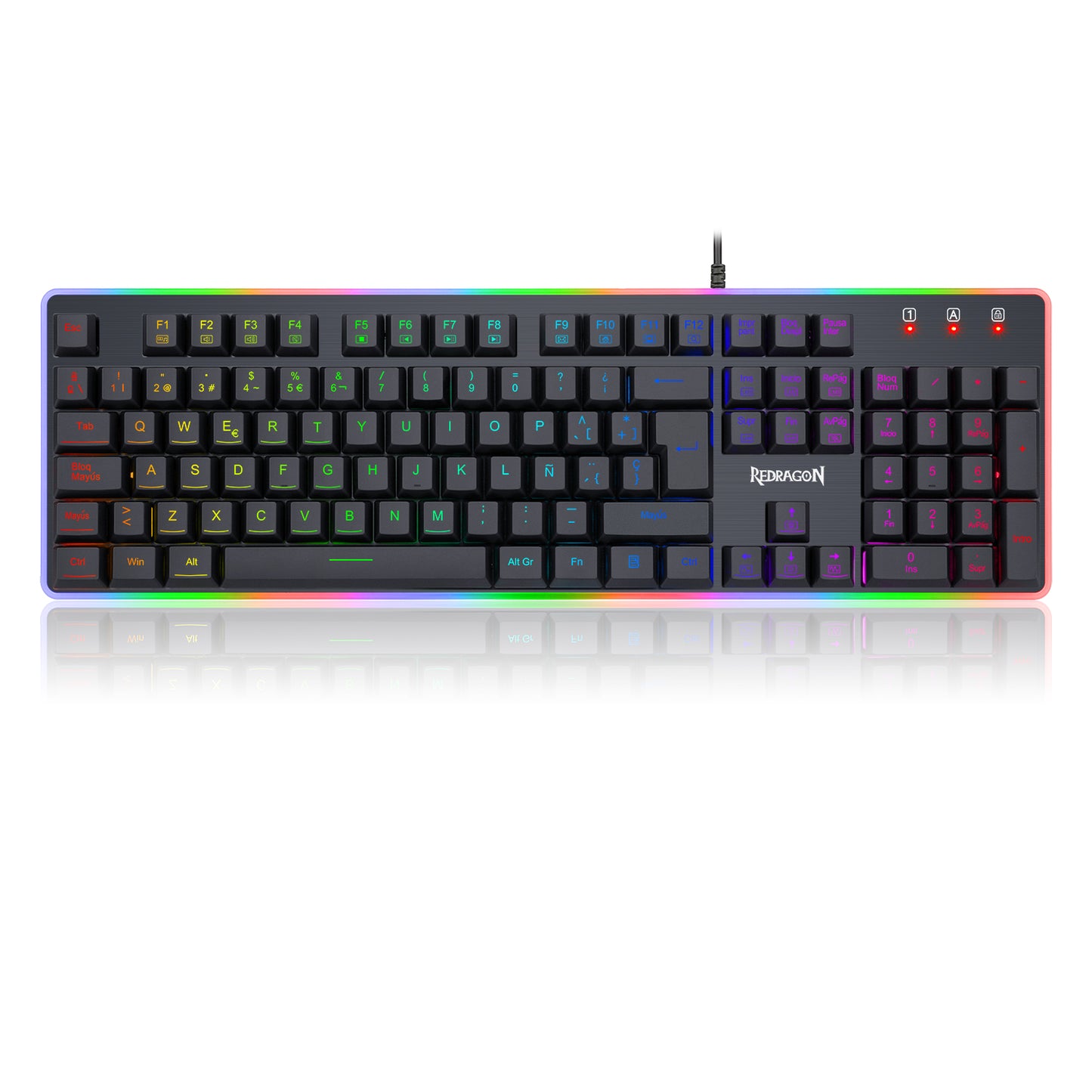 Redragon Teclado Gaming Rgb Redragon Dyaus 2 K509 Membrana Alámbrico Español K509Rgb-Sp