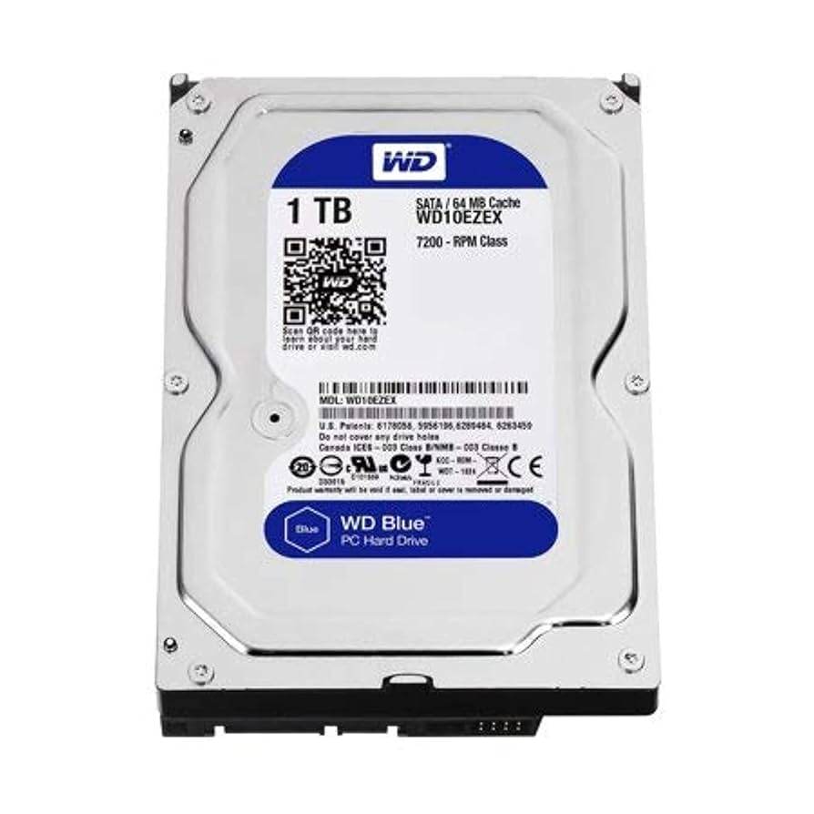 Disco Duro Interno 1TB de Almacenamiento Western Digital Conexión Sata 6GBPS 64MB 7200RPM