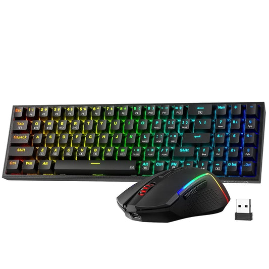Combo De Teclado y Mouse Inalambricos RGB Redragon