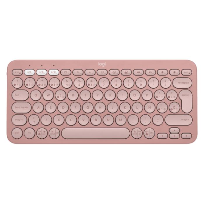 Teclado Bluetooth Logitech Pebble Keys 2 K380S Rosa