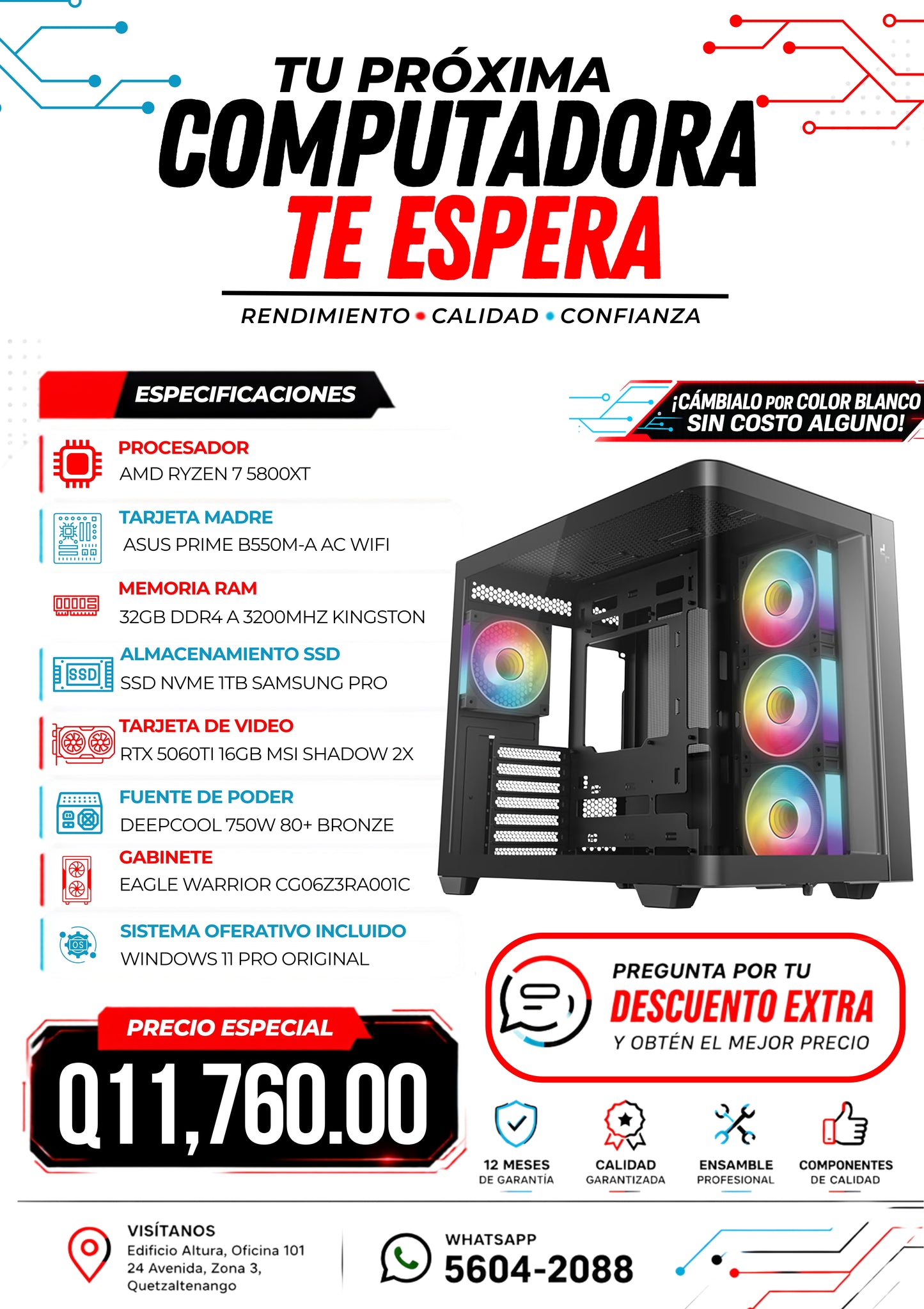 COMPUTADORA GAMA ALTA RYZEN 7 5800