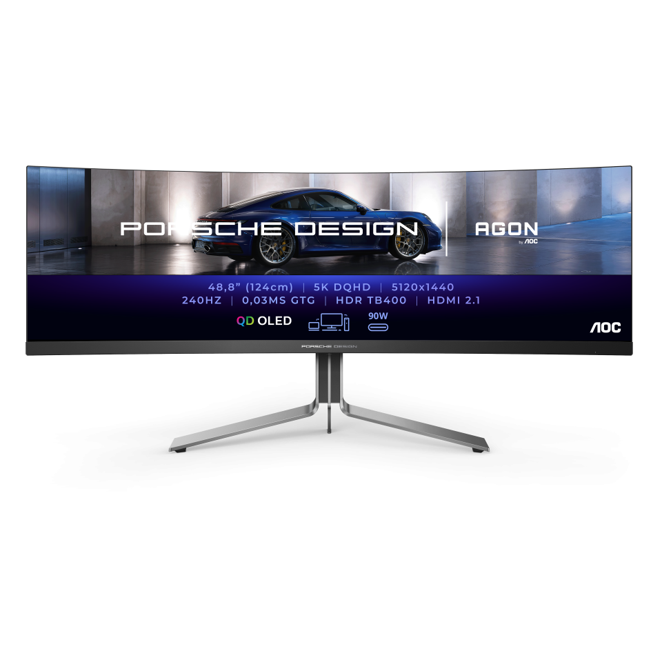 Monitor OLED Curvo 49" Gaming AOC Porsche PD49