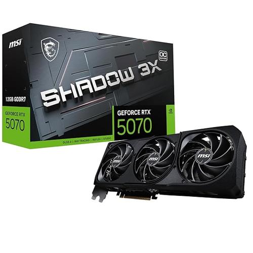 Tarjeta De Video Msi Geforce Rtx 5070 Shadow 3X Oc 12Gb Gddr7 2557 Mhz 912-V532-008