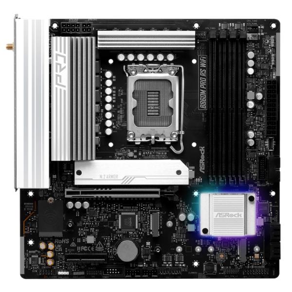 Tarjeta Madre Asrock B860M Pro Rs Wifi Lga1851 Micro Atx Ddr5