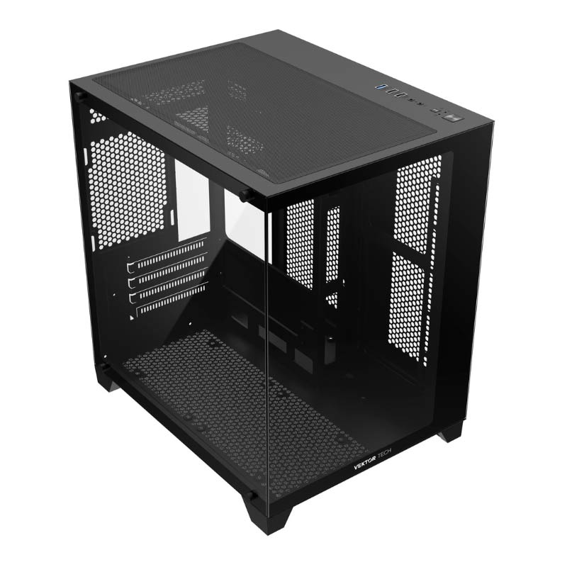 Case Gaming VektorTech QGM-570 Media Torre Vidrio Templado Micro-ATX Negro