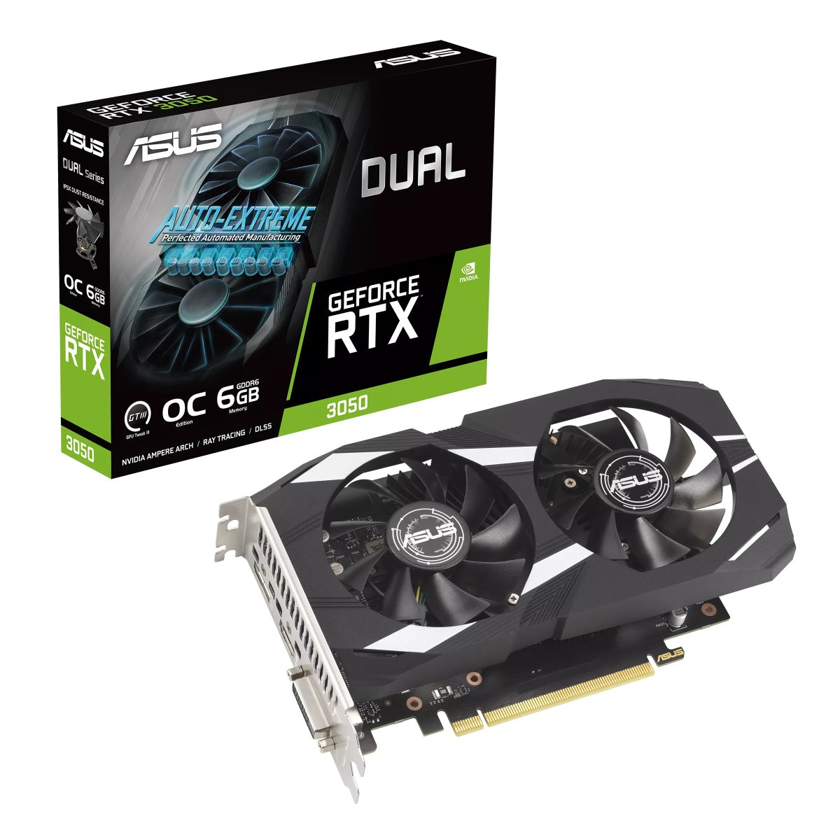 Tarjeta De Video Asus Dual Geforce Rtx 3050 Oc Edition 6Gb Gddr6 1537 Mhz 90Yv0K60-M0Aa00