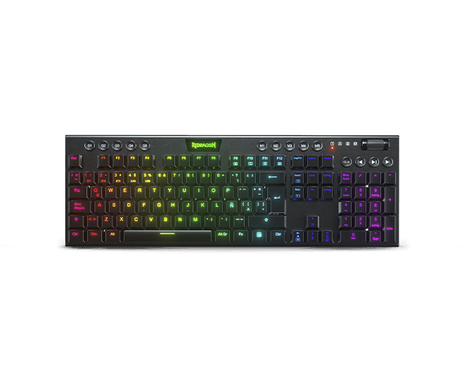 Redragon Teclado Gaming Rgb  Redragon  Horus Fs K618 Mecanico Inalambrico (Bluetooth / 2.4Ghz) Español Switch Rojo