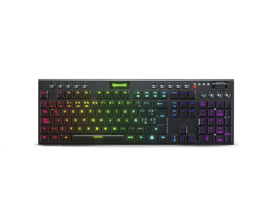 Redragon Teclado Gaming Rgb  Redragon  Horus Fs K618 Mecanico Inalambrico (Bluetooth / 2.4Ghz) Español Switch Rojo
