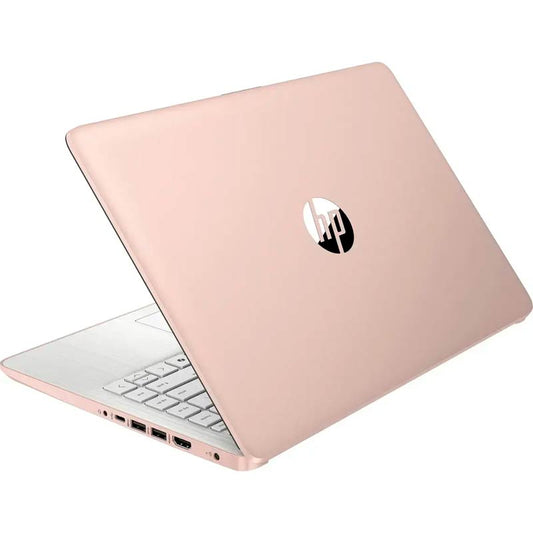 Laptop HP 14-DQ6015DX 14" Celeron N150 4GB RAM 128GB UFS W11S Home Rosado Teclado Inglés
