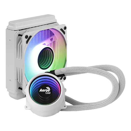 Enfriamiento Liquido Rgb Aerocool Mirage L120 White Aio 120Mm