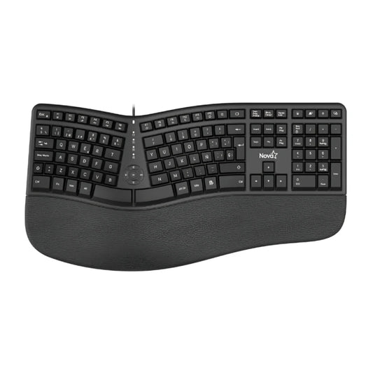 Nova Teclado Nova Ergonomico Kmyv82U0001C Membrana Alámbrico Usb Español Negro