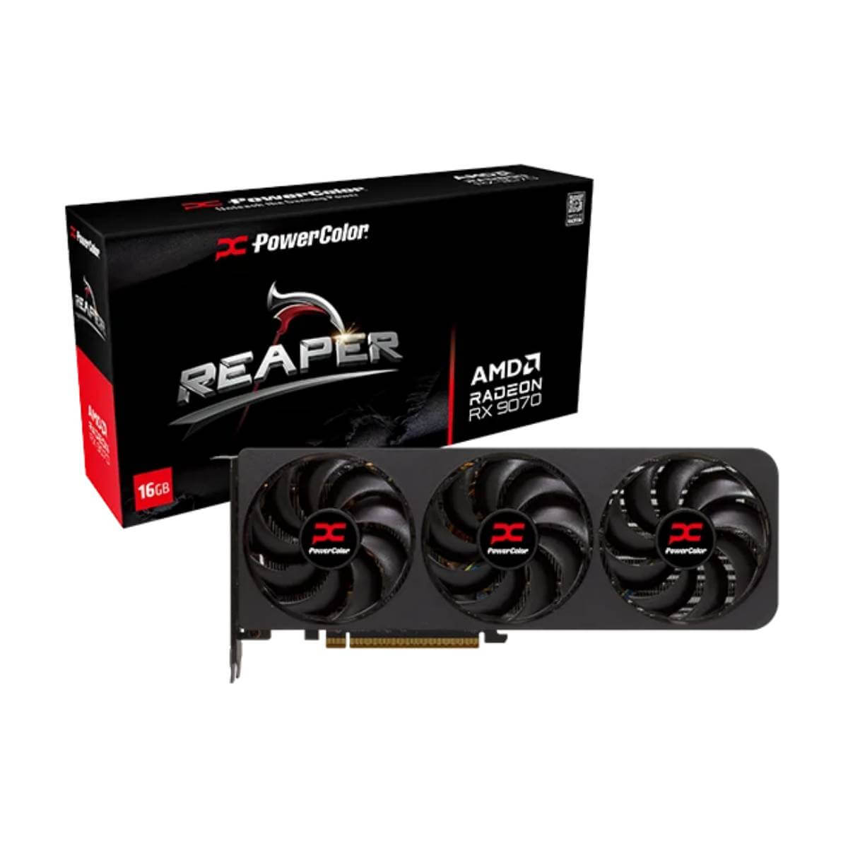 Tarjeta De Video Powercolor Reaper Amd Radeon Rx 9070 16Gb Gddr6 2070 Mhz Rx9070 16G-A