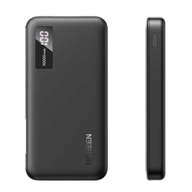 POWER BANK UGREEN PB311 10000MAH DE CARGA RAPIDA BIDIRECCIONAL USB-C CON LED DISPLAY NEGRO