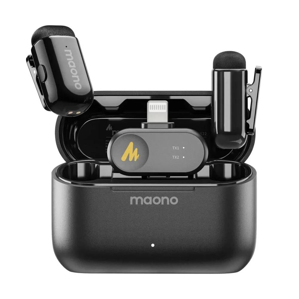 MICROFONO MAONO WM622 PB2 INALAMBRICO CON RECEPTOR LIGHTNING CON REDUCCION DE RUIDO