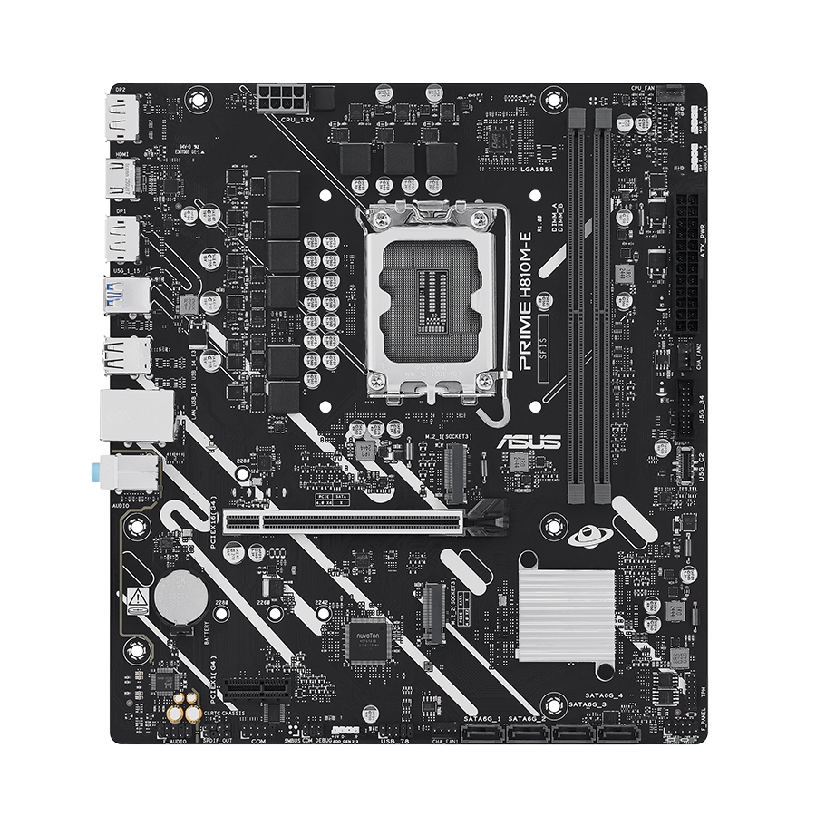 Tarjeta Madre Asus Prime H810M-E Lga1851 Micro Atx Ddr5 90Mb1N20-M0Eay0 Negro/Blanco