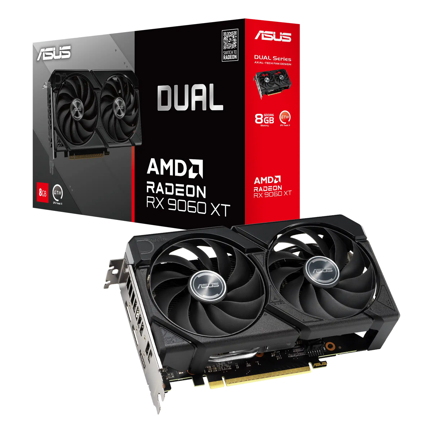 ASUS Dual Radeon RX 9060 XT OC GDDR6 de 8 GB