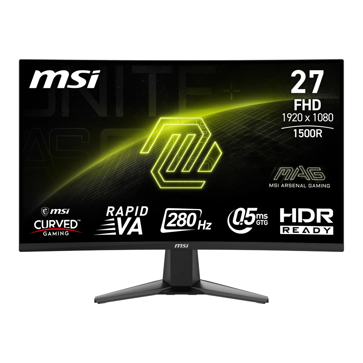 Monitor Msi Curvo 27" Mag 276Cxf 1920 X 1080 Va 280Hz Adaptive-Sync Hdmi Y Displayport 9S6-3Ce01M-017
