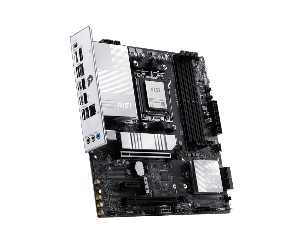 Tarjeta Madre Msi Pro B850M-B Gen4 M5 Matx Ddr5 911-7E87-003 Negro/Blanco