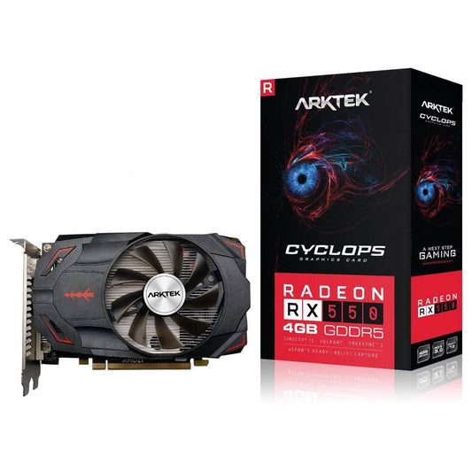 Tarjeta De Video Arktek Radeon Rx 550 4Gb 128Bit Ddr5 1287 Mhz Akr550D5S4Gh1
